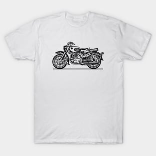 C72 Dream Motorcycle Sketch Art T-Shirt